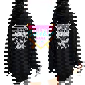 Baseball Mom Drip Ice Cream Baseball Mama Mother's Day Women Oversized Hoodie Back Print | Seseable UK