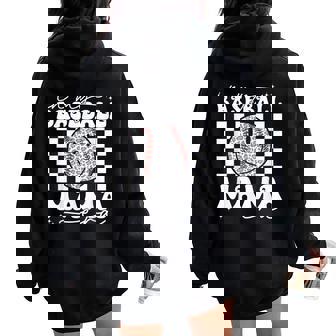 In My Baseball Mom Mama Era Leopard Mom Baseball Women Oversized Hoodie Back Print - Seseable