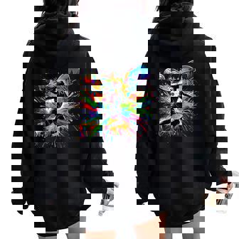 Basketball Girl Graffiti Women Oversized Hoodie Back Print - Seseable