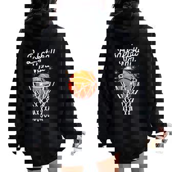 Basketball Grandma Nana Basketball Hoop Women Oversized Hoodie Back Print | Mazezy