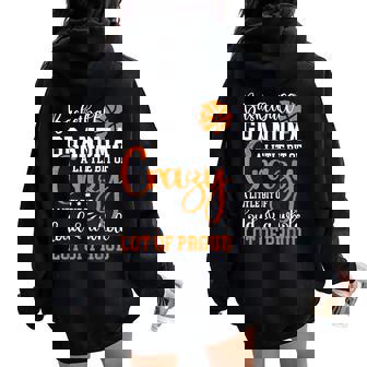 Basketball Grandma Proud Grandmother Of A Basketball Player Women Oversized Hoodie Back Print | Mazezy