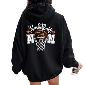 Basketball Mom Mom Game Day Women Oversized Hoodie Back Print - Thegiftio UK