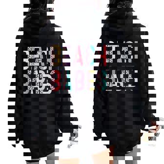 Beach Babe Summer Vibes Vacation Vibe Cute Leopard Women Women Oversized Hoodie Back Print - Monsterry
