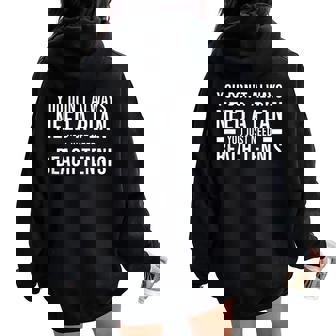 Beach Tennis Men Women Kids Women Oversized Hoodie Back Print - Monsterry