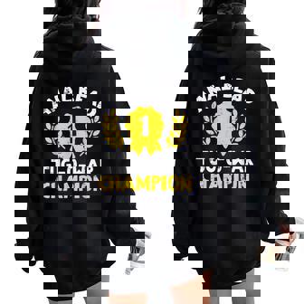 Bead Tug O War Champion Saying Adult Humor Women Women Oversized Hoodie Back Print - Thegiftio UK