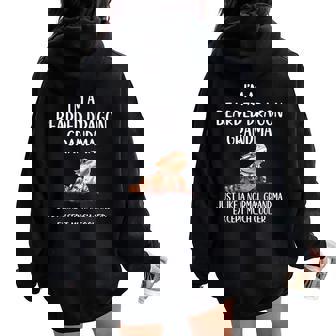 Bearded Dragon Grandma Definition Animals Lover Women Oversized Hoodie Back Print | Seseable UK