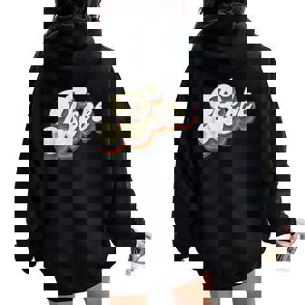 Bebe For Grandma Retro Vintage Mother's Day Bebe Women Oversized Hoodie Back Print - Seseable