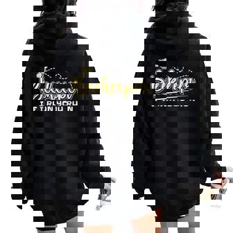 Beekeeper If I Run You Run Cute Honey Bee And Kids Women Oversized Hoodie Back Print - Monsterry