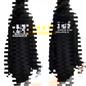 Beergetarian Cerveza Dieta Beber Cerveza Jarra De Cerveza Divertido Diseño Women Oversized Hoodie Back Print - Regaloses
