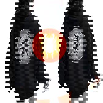 Beetle Retrointage Bug Insect Animal Lover Women Sweat à capuche oversize pour femme avec imprimé dans le dos - Cadeauxyz