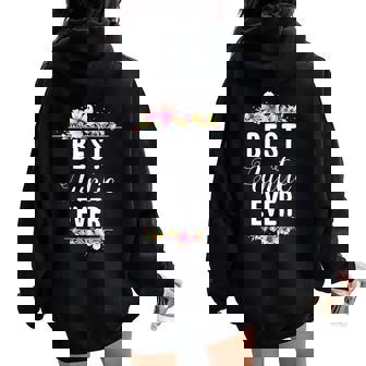 Best Auntie Ever Co Best Auntie Ever Floral Aunt Women Oversized Hoodie Back Print - Seseable