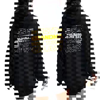 Best Grandma In The Galaxy For Men Women Oversized Hoodie Back Print | Seseable CA