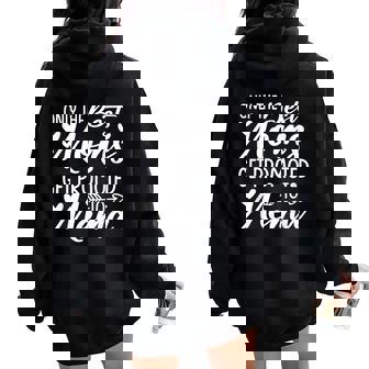 The Best Moms Get Promoted To Mema Mother's Day Women Oversized Hoodie Back Print | Seseable UK