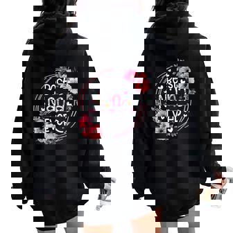 Best Nana Ever Announcement Grandparents Women Oversized Hoodie Back Print - Seseable