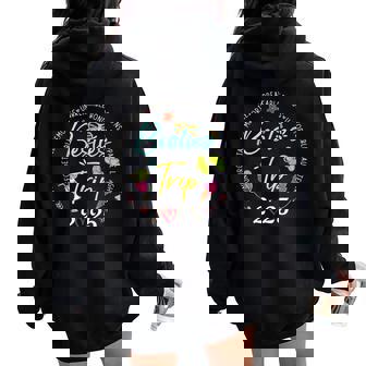 Besties Trip 2025 Memories Girl Trip Friends Vacation Retro Women Oversized Hoodie Back Print - Thegiftio UK