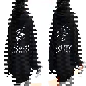 Betta Fish Betta Mom Cute Pet Owner Women Oversized Hoodie Back Print - Monsterry