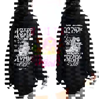 Big Sister Of The Birthday Girl Pink Farm Cow First Birthday Women Oversized Hoodie Back Print - Monsterry
