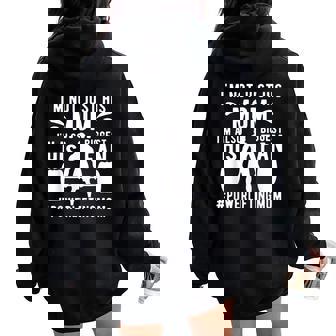 His Biggest Fan Powerlifting Mom Of A Powerlifter Mama Women Oversized Hoodie Back Print - Thegiftio UK