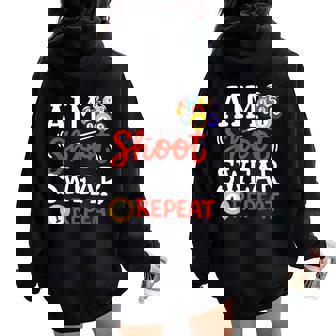 Billiards Pool Snooker Aim Shoot Swear Repeat For Women Women Oversized Hoodie Back Print - Thegiftio