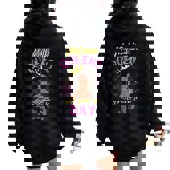 Biracial Girl Melanin Queens Are Born In Juillet Sweat à capuche oversize pour femme avec imprimé dans le dos - Cadeauxyz