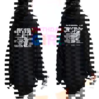 Birthday Girl Hawaii Family Party Decorations Women Oversized Hoodie Back Print - Seseable