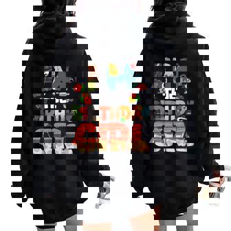 Im The Birthday Girl Ocean Princess Family Party Decoration Women Oversized Hoodie Back Print | Mazezy