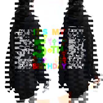Birthday Sprunki Party Decorations 5 Year Old Girls Boys Women Oversized Hoodie Back Print | Mazezy