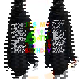Birthday Sprunki Party Decorations 6 Year Old Girls Boys Women Oversized Hoodie Back Print - Seseable