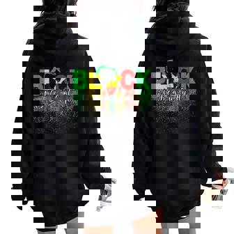 Black Is Beautiful Black History Month Women Oversized Hoodie Back Print - Seseable