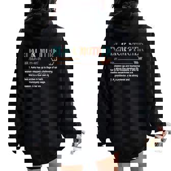 Black Mother Definition African American Mom Mother's Day Women Oversized Hoodie Back Print | Mazezy