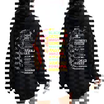 I Am Black History African Black History Month Girls Women Oversized Hoodie Back Print - Thegiftio