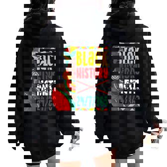 Black History For Black Queen Afro Queen Women Oversized Hoodie Back Print | Mazezy