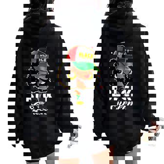 Black History Queen Black History Month African Women Women Oversized Hoodie Back Print - Seseable