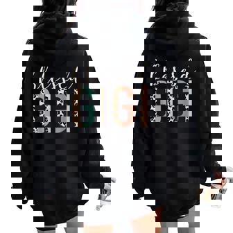 Blessed Gigi Cute Leopard Print Women Oversized Hoodie Back Print | Mazezy