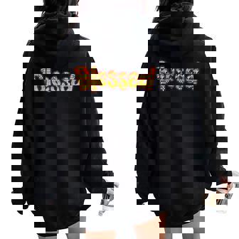 Blessed Kente African Print Black History Month Women Women Oversized Hoodie Back Print - Thegiftio UK