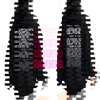 Boone Personalized Name Vintage Girl Women Oversized Hoodie Back Print - Thegiftio