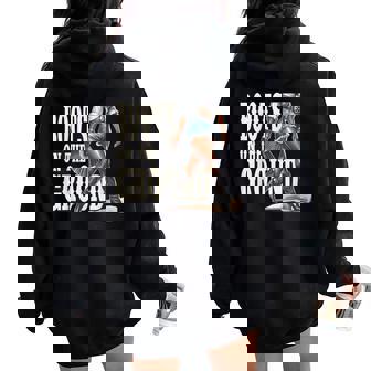 Boots On The Ground Black Cowgirl Melanin Women Women Oversized Hoodie Back Print | Mazezy