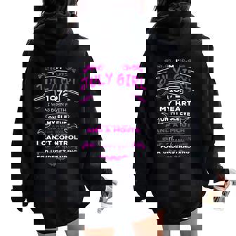 Born In July 1972 I'm July Girl 1972 Birthday Women Oversized Hoodie Back Print - Monsterry