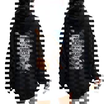 My Boy Might Not Always Swing But I Do Baseball Mom Women Oversized Hoodie Back Print - Thegiftio