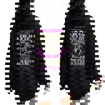 Bride Motorcycle Women Biker Wedding Bachelorette Women Oversized Hoodie Back Print - Monsterry