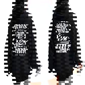 Broke Cheer Mama Cheer Mom Of A Cheerleader Mother Women Oversized Hoodie Back Print - Thegiftio