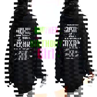 Brother Of The Birthday Girl Matching Witch Family Party Women Oversized Hoodie Back Print - Monsterry