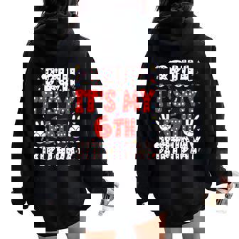 Bruh 6Th Birthday 6 Year Old Birthday For Boy Girl Party Six Women Oversized Hoodie Back Print - Thegiftio UK