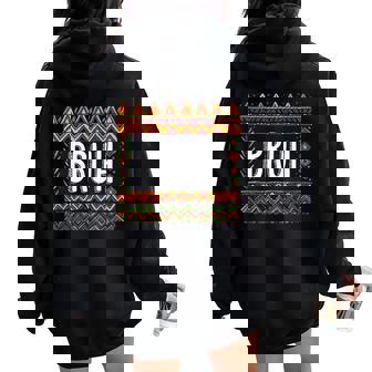 Bruh Meme Celebrate Black History Month Graphic Women Oversized Hoodie Back Print - Seseable