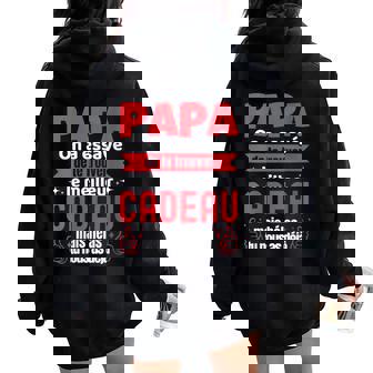 Cadeau Papa Humour Idee Cadeau Drole Homme Homme Sweat à capuche oversize pour femme avec imprimé dans le dos - Cadeauxyz