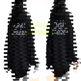 CAIN Farms Squad Family Reunion Last Name Team Women Oversized Hoodie Back Print - Monsterry