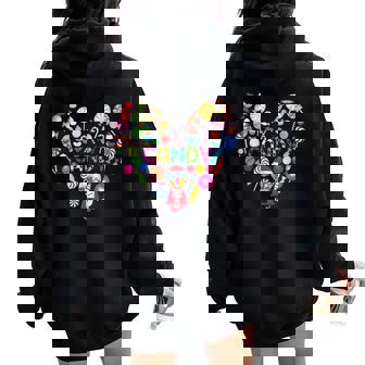 Candy Crew Costume Sweetie Candy Squad For Men Women Kids Women Oversized Hoodie Back Print - Monsterry