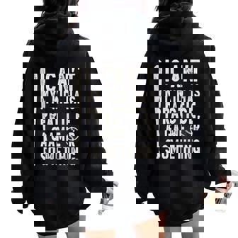 I Cant My Kid Has Practice a Game Or Something Baseball Mom Tank Top Women Oversized Hoodie Back Print - Monsterry