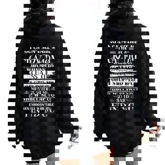 You Can't Scare Me I Have A Crazy Mom Pride Mother's Day Women Oversized Hoodie Back Print - Seseable
