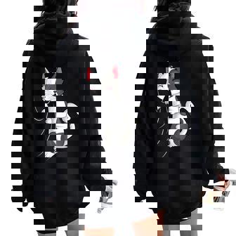 Cat Lovers Kitty Dueño Niñas Niños Es Women Oversized Hoodie Back Print - Regaloses